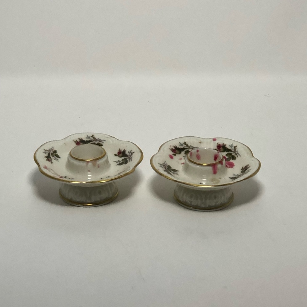 Rosanxura Floral Patterned Taper Candle Holders.